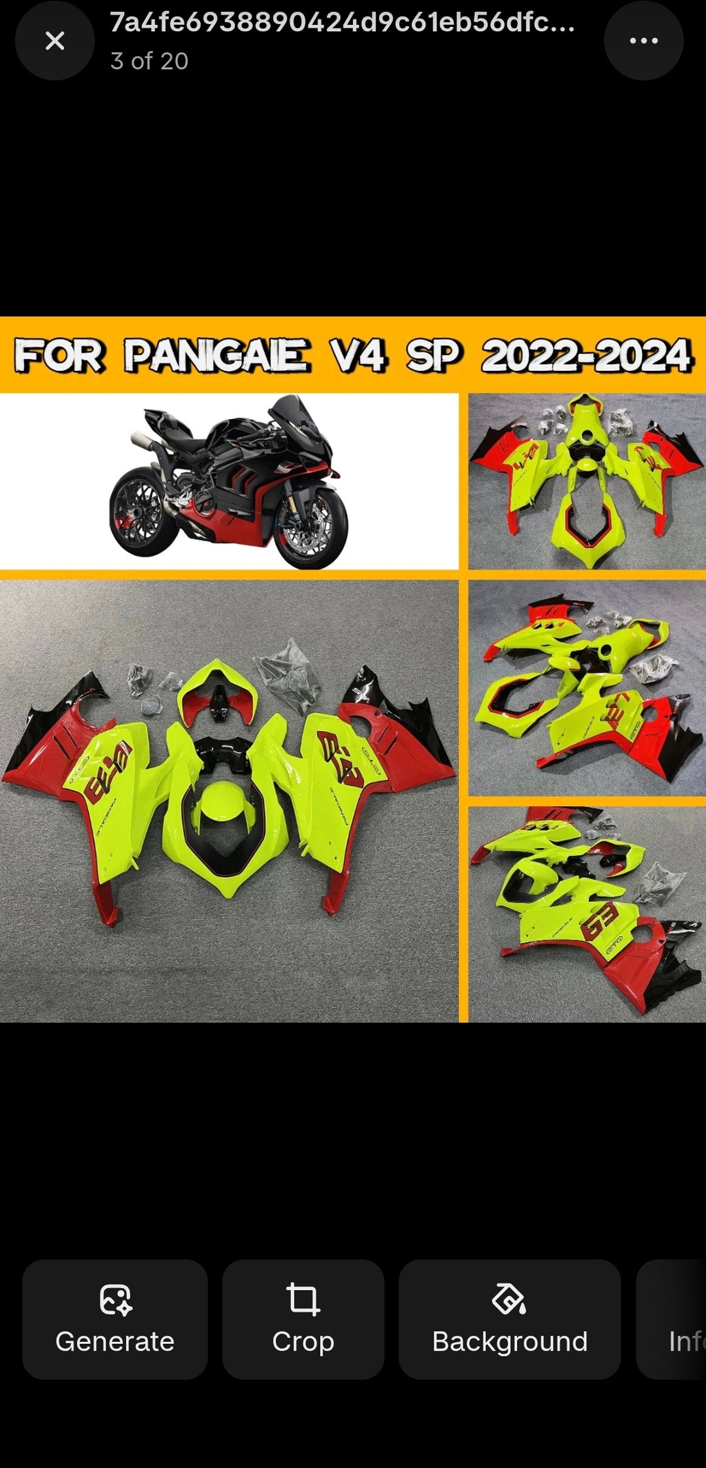 Fairing kit for 2022/2023/2024 Ducati V4s