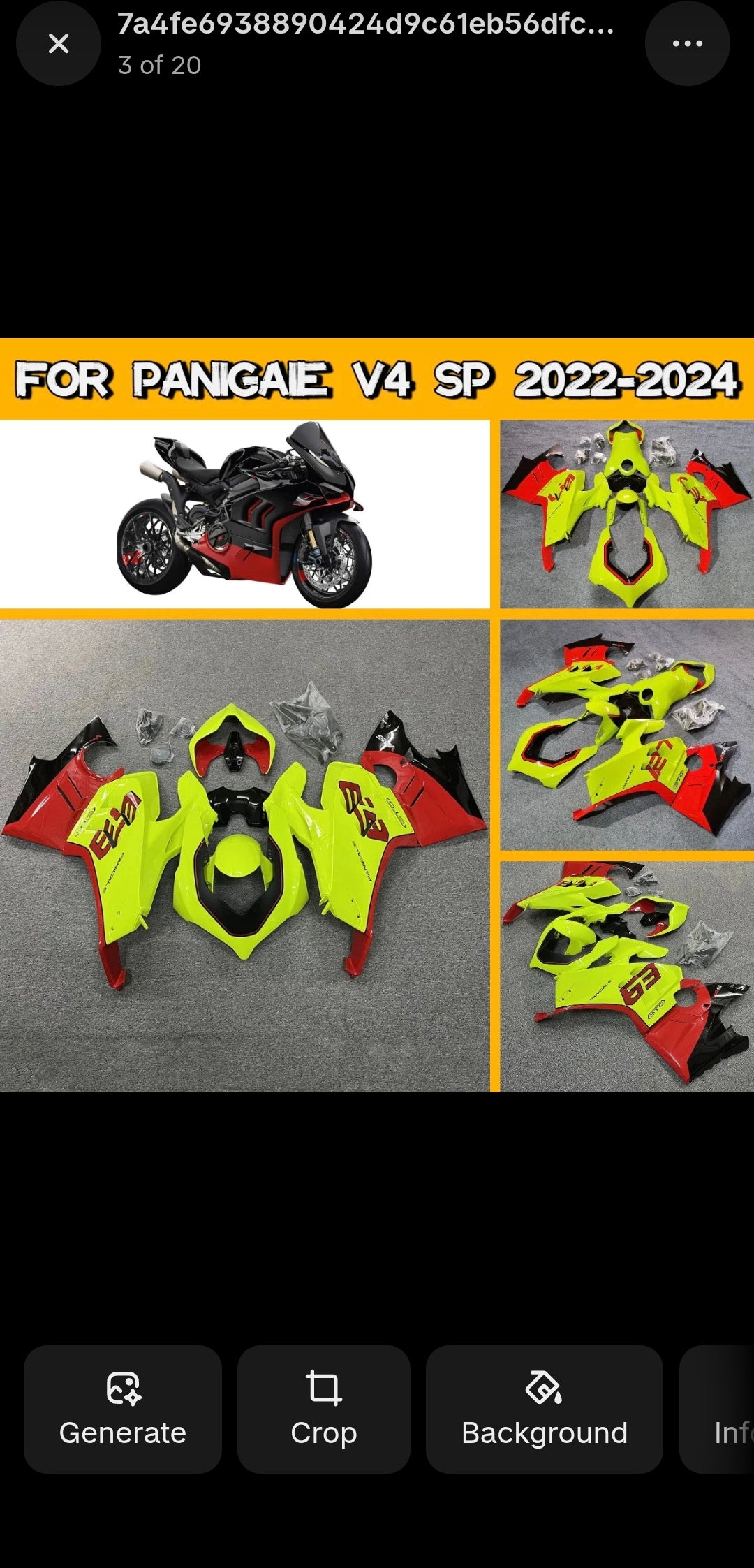 Fairing kit for 2022/2023/2024 Ducati V4s